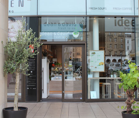 Integration eines Dean & David Restaurants in die Europapassage am Jungfernstieg in Hamburg, Eingang Integration eines Dean & David Restaurants in die Europapassage am Jungfernstieg in Hamburg, Eingang