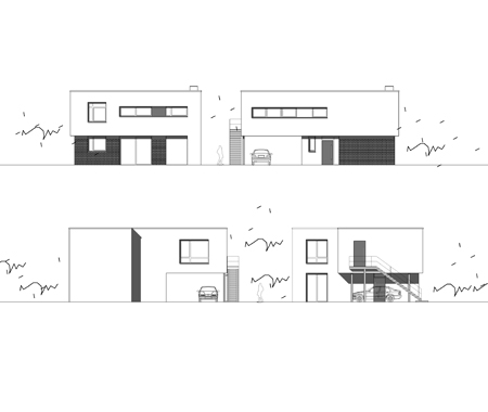 Ansichtszeichnungen eines Einfamilienhauses in Ahrensburg Ansichtszeichnungen eines Einfamilienhauses in Ahrensburg