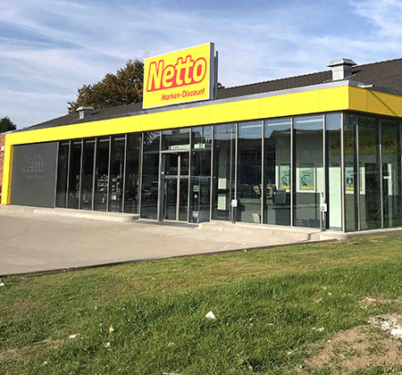 Großumbau mit Erweiterung der Verkaufsfläche Netto Markt in Neumünster